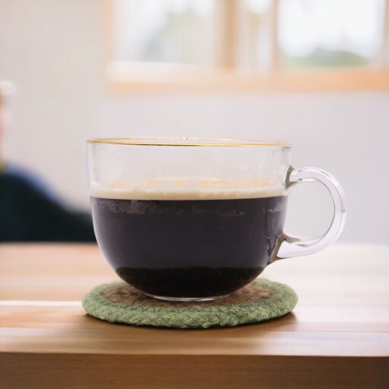 Подложка За Чаша От Юта И Памук 10 см (маслинен кант)