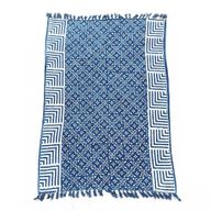 Ръчно изработено индигово одеяло - 170x120 см - Kasba Tiles
