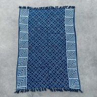 Ръчно изработено индигово одеяло - 170x120 см - Kasba Tiles