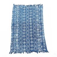 Ръчно изработено индигово покривало - 170x120 см - Desi Stripes