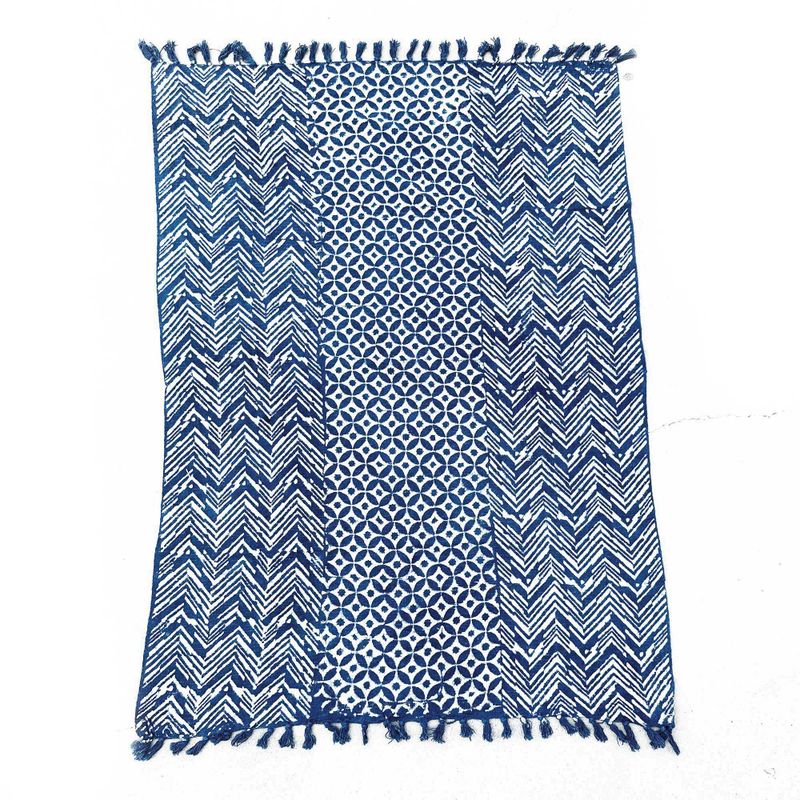 Ръчно изработен индигов плед - 170x120 см - Namoona Waves