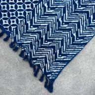 Ръчно изработен индигов плед - 170x120 см - Namoona Waves