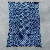 Ръчно изработен индигов плед - 170x120 см - Namoona Waves