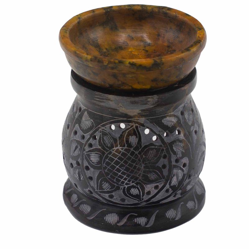 Маслена Горелка - 10см - Mandala Flower - Black & Yellow