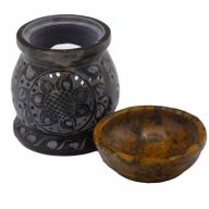 Маслена Горелка - 10см - Mandala Flower - Black & Yellow