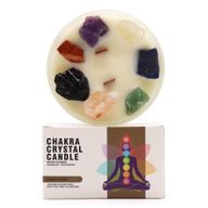 Голяма кристална свещ за чакри - седем чакри