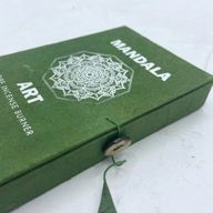 Комплект Въжен Тамян и Посребрен Държач - Цвете "Мандала"
