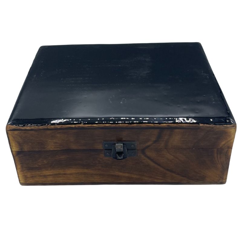 Голяма Керамична Кутия Черна - 20x15x7.5 см
