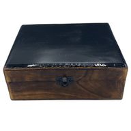 Голяма Керамична Кутия Черна - 20x15x7.5 см