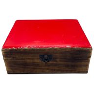 Голяма Керамична Кутия Червена - 20x15x7.5 см