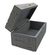 Винтидж Деко Кутия Сива Звезда 22x12x10 см
