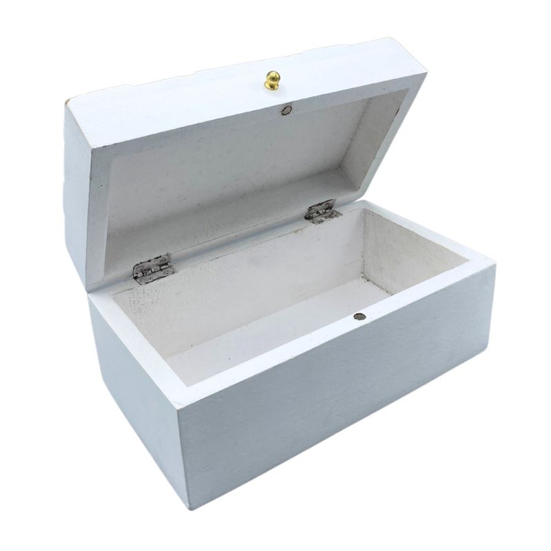 Винтидж Деко Кутия Бели Диаманти 22x12x10 см