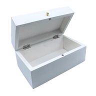 Винтидж Деко Кутия Бели Диаманти 22x12x10 см