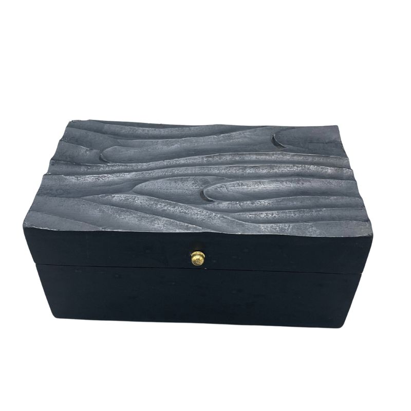 Винтидж Деко Кутия Черни Спирали 22x12x10 см