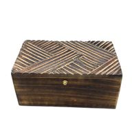 Винтидж Деко Кутия Антични Линии 22x12x10 см