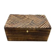 Винтидж Деко Кутия Антични Линии 22x12x10 см