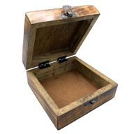 Квадратна дървена кутия за спомени 13x13x6 см -Будда