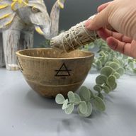 Дървена Ритуална Купа - Четири Елемента - 12x7см