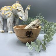 Дървена Ритуална Купа - Дървото на Живота - 12x7см