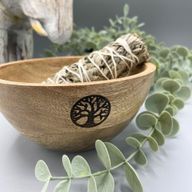 Дървена Ритуална Купа - Дървото на Живота - 14x7см