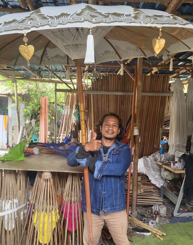 Bali патио чадър - платно - естествен декор - 2м