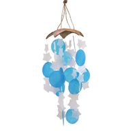 Вятърни Чанове Кокос С Сини и Бели Звезди 30 см