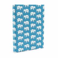 Бележник с памучна подвързия 20х15 см - 96 страници - Teal Elephants