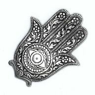 Полиран Алуминиев Държач за Тамянни Пръчици "Hamsa" - 14см