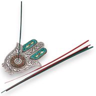Малък Държач за Тамянни Пръчици "Hamsa" - Зелено - 13x5.5см