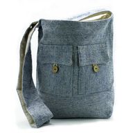 Естествени тонове чанти с два джоба - Comp Denim - Голям