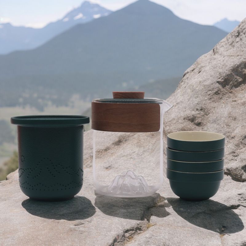 Пътен Комплект Чайник - Четирима Приятели (В Планината)