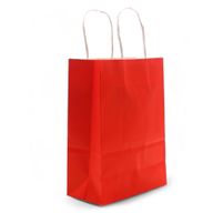 Lrg Cord Handle Paper Gift Bag (26x32x12cm) - Червено (130 г)