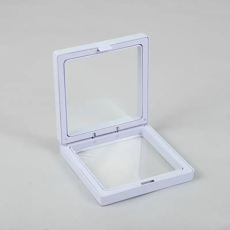Малък 3D плаващ рамков дисплей 7×7 см - бял