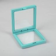 Малка 3D плаваща рамка за дисплей 7x7 см - теал