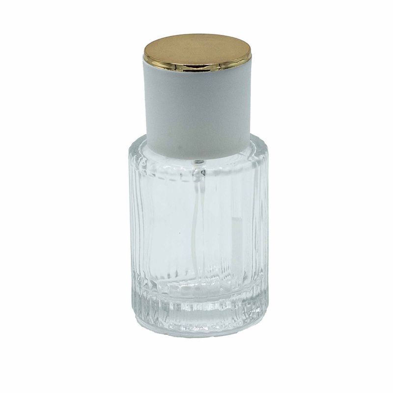 Флат Уайт - 30ml кръгла бутилка с ребра, спрей и капачка