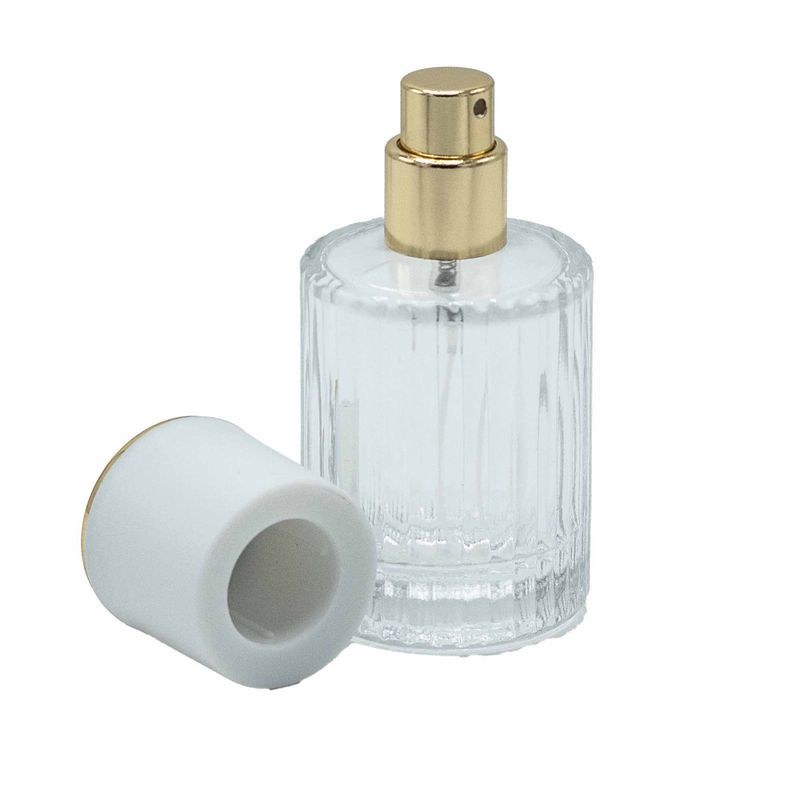 Флат Уайт - 30ml кръгла бутилка с ребра, спрей и капачка