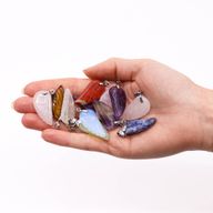 Смесени Висулки Ангелски Крила Камъни 12 бр. 28x15 мм