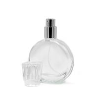 30ml овална бутилка, сребърен спрей и кристална капачка