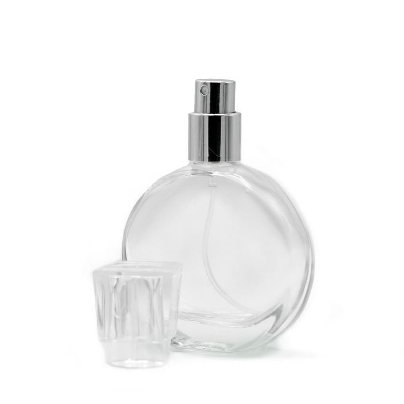 30ml овална бутилка, сребърен спрей и кристална капачка