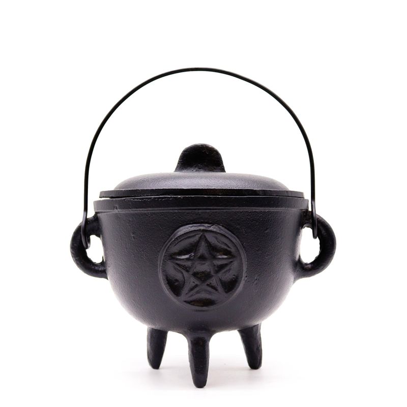 Екстра Голям Чугунен Котел с Пентаграм - 15x15см