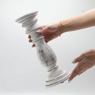 Класически свещник - варово покритие -  30x10 см - Среден