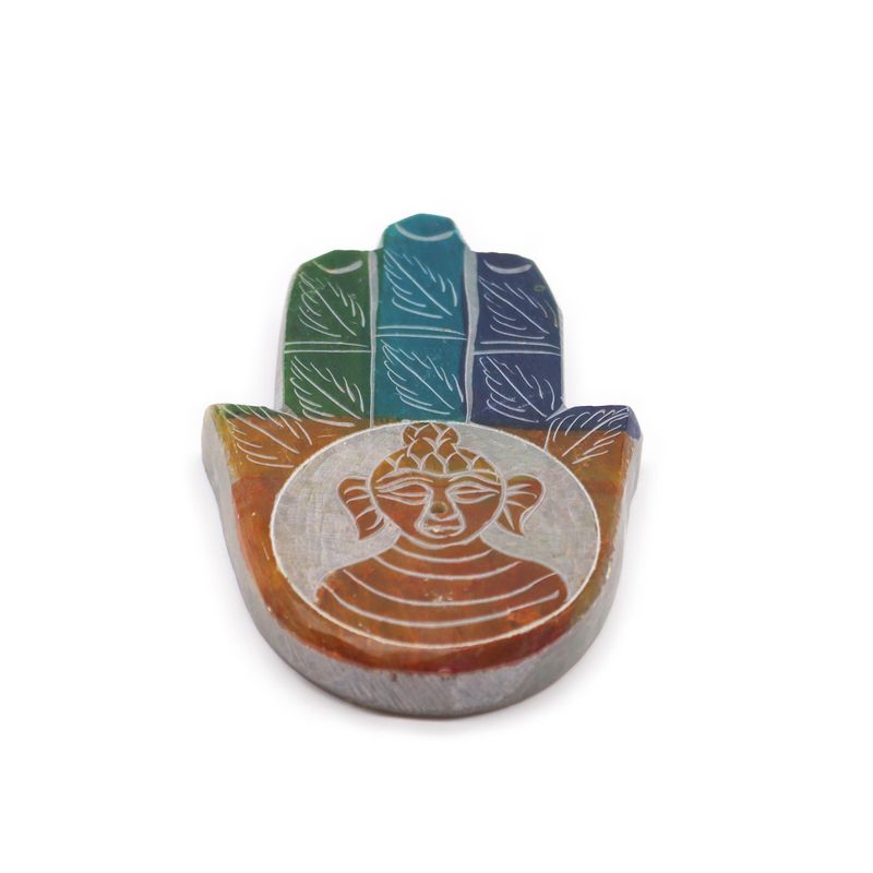 Поставка за Тамян от Стеатит "Hamsa" - 9x6см - Буда