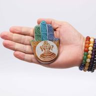 Поставка за Тамян от Стеатит "Hamsa" - 9x6см - Буда