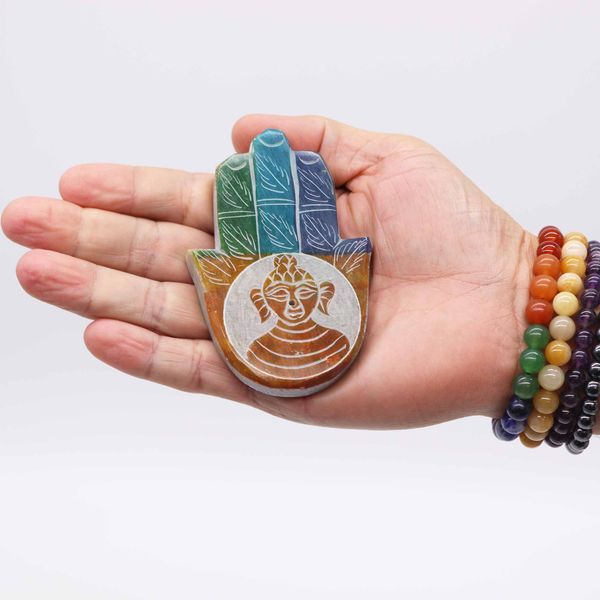 Поставка за Тамян от Стеатит "Hamsa" - 9x6см - Буда