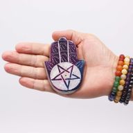 Поставка за Тамян от Стеатит "Hamsa" - 9x6см - Пентаграм