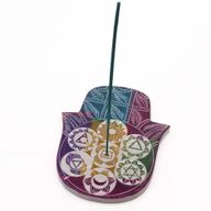 Поставка за Тамян от Стеатит "Hamsa" (голяма) - 18x15x1.2см - Седем Чакри