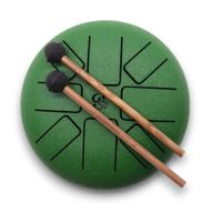 Метален Барабан Happy Drum Зелен Ом - 16 см