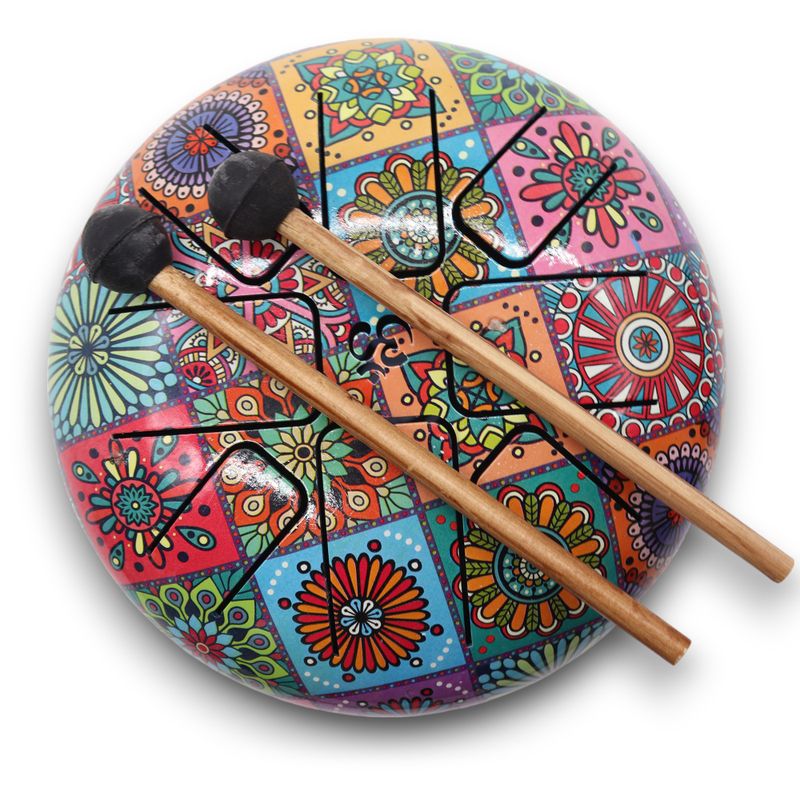 Метален Барабан Happy Drum Многоцветен - 17x13 см