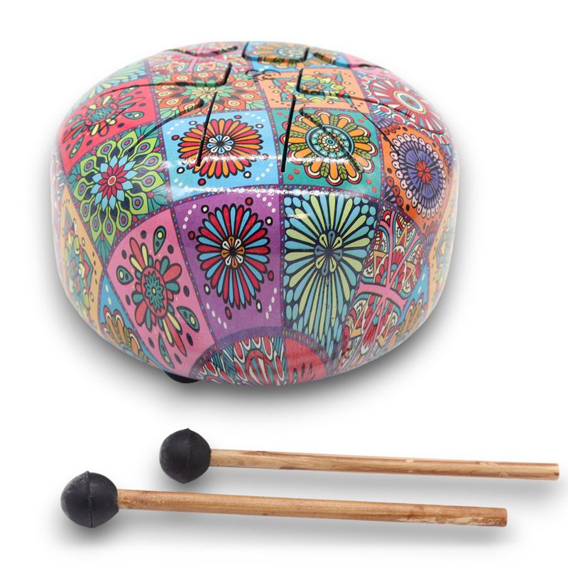 Метален Барабан Happy Drum Многоцветен - 17x13 см
