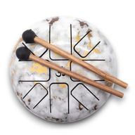 Метален Барабан Happy Drum Мраморен - 17x13 см
